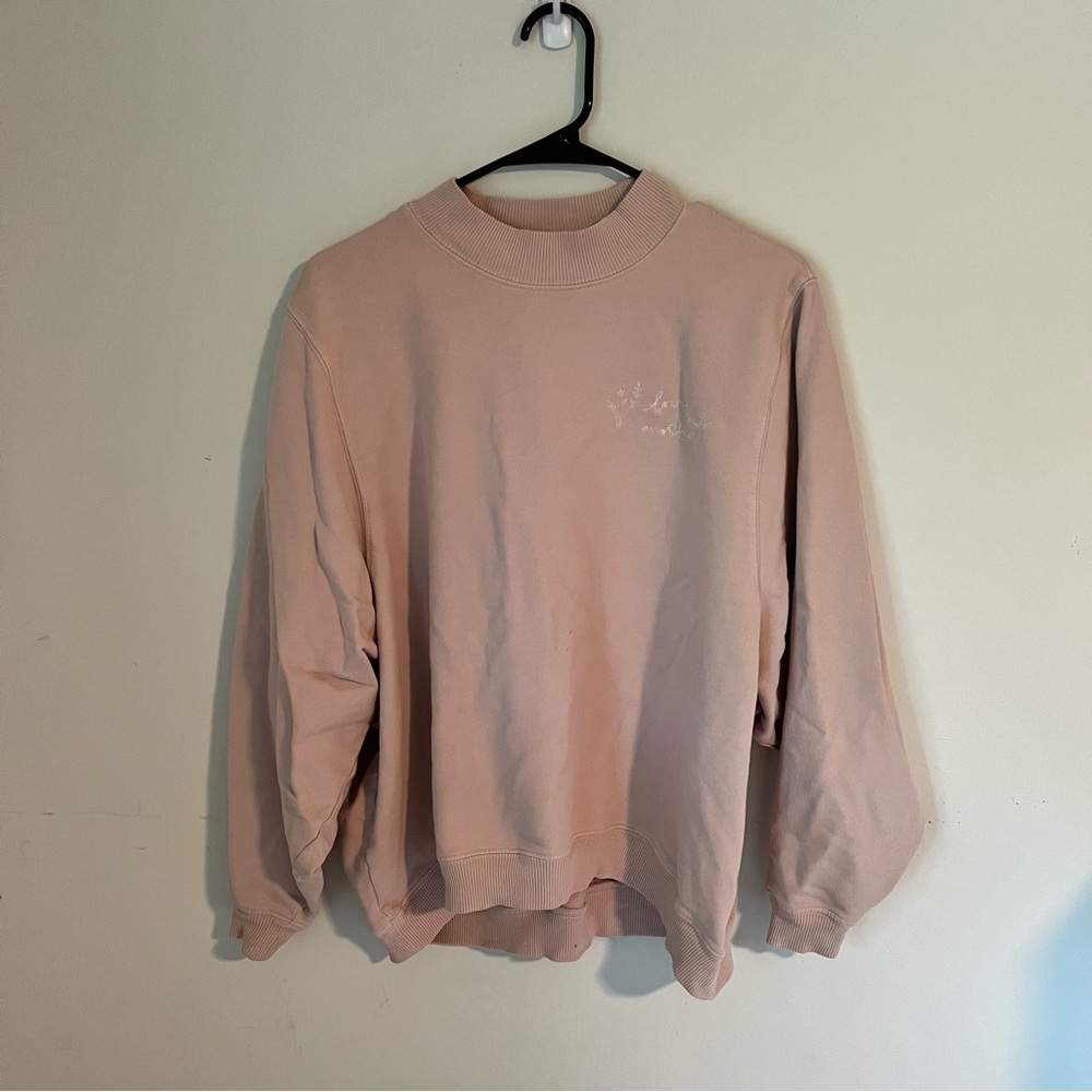 Oversized mock neck sweatshirt